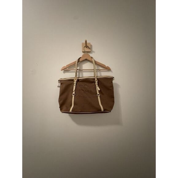 Prada Logo Jacquard Tote Hand Bag - Picture 1 of 7